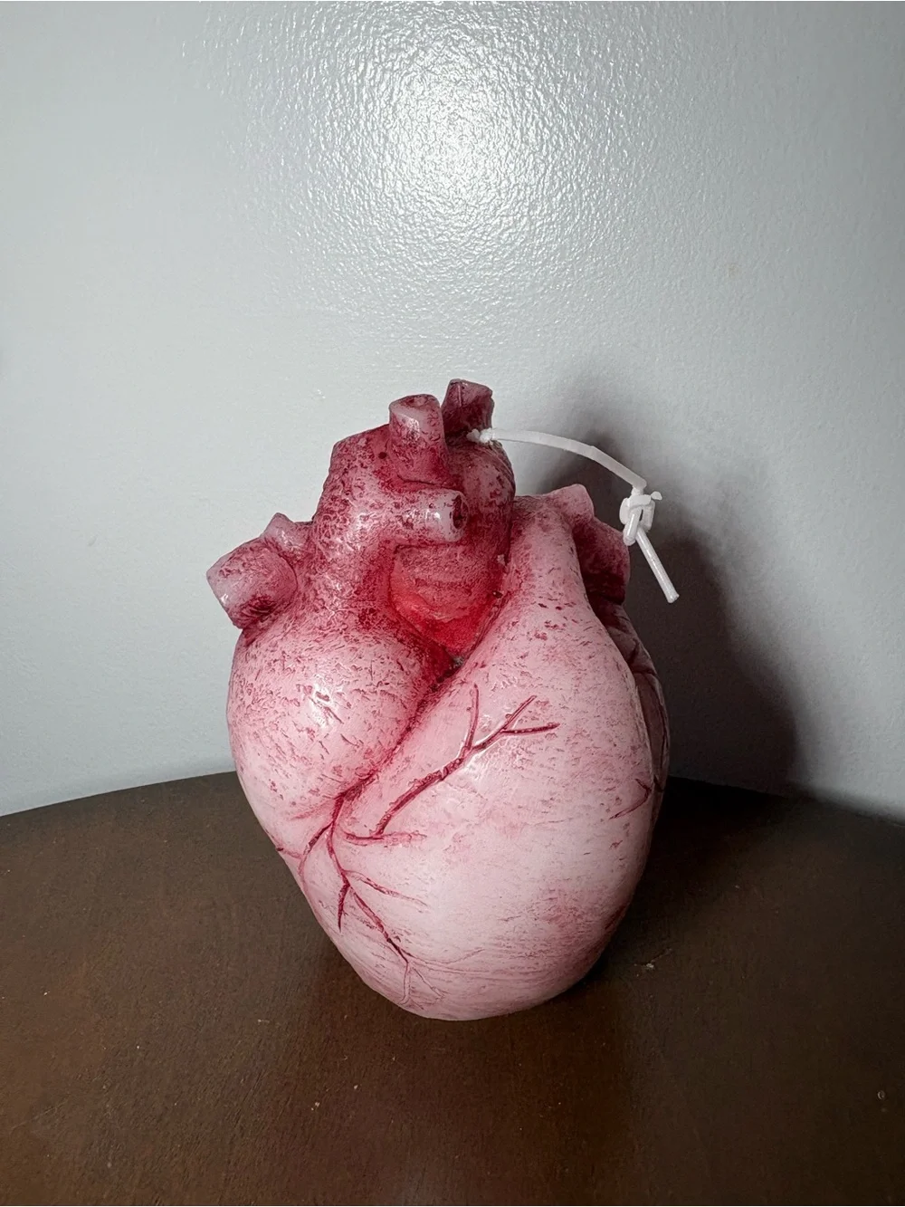 Anatomical Heart Sculpture Candle in Pink